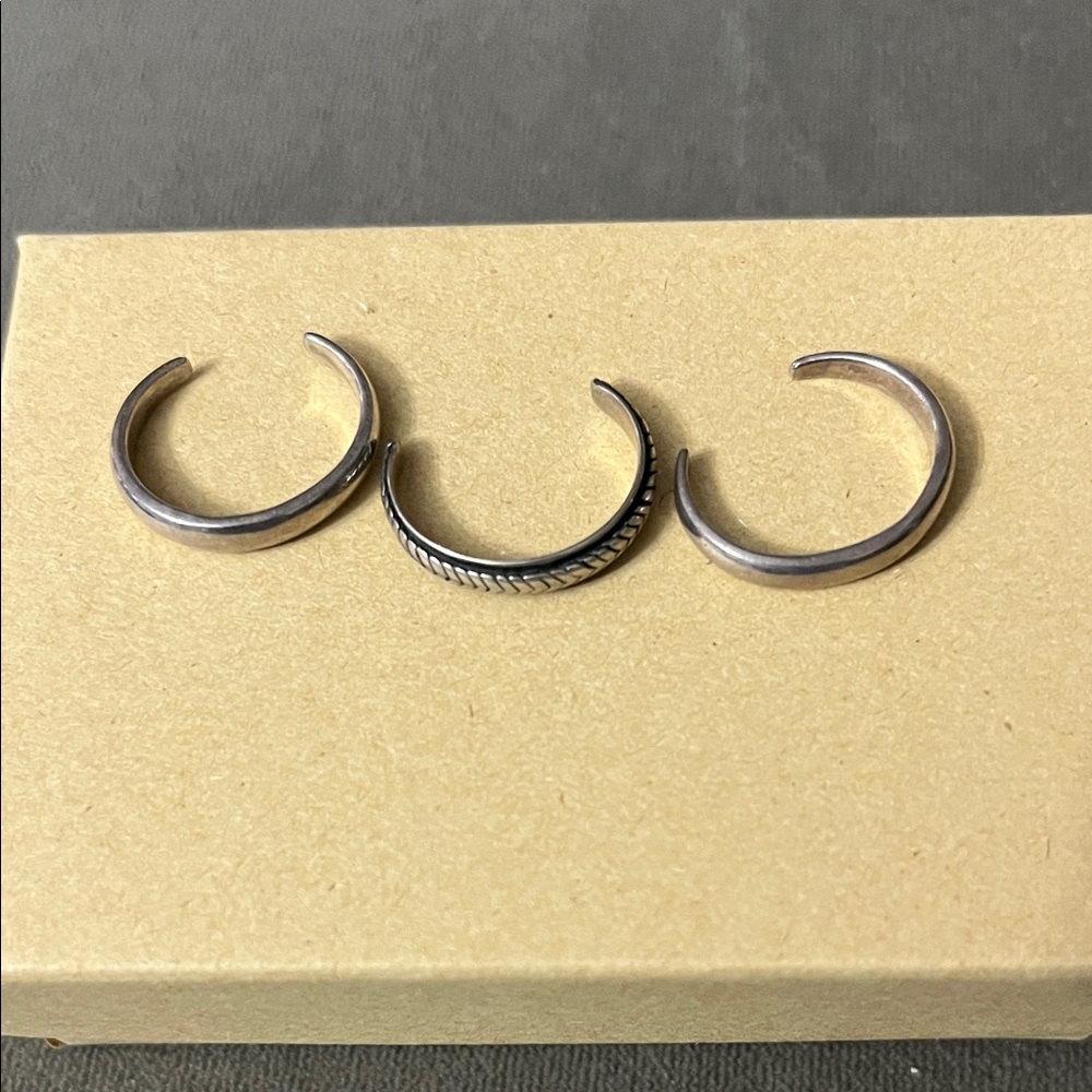 Silpada adjustable toe rings sterling silver